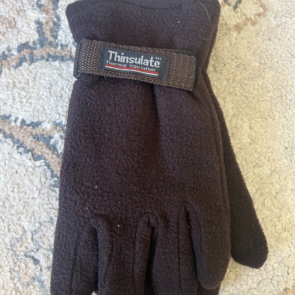 Brown Fleece Gloves